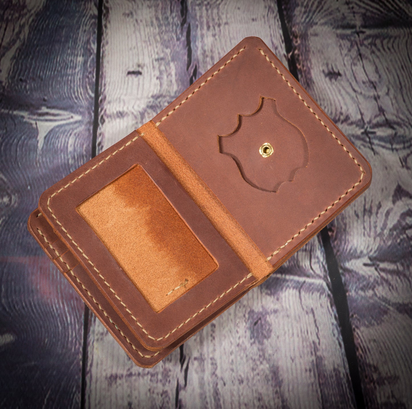 Bi-fold Badge Wallet with I.D. holder